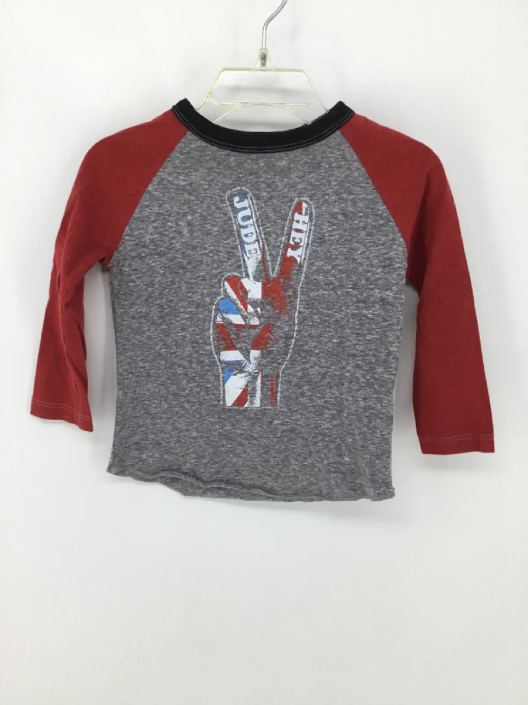 Rowdy Sprout Child Size 6-12 Months Red screen printed T-shirt - boys