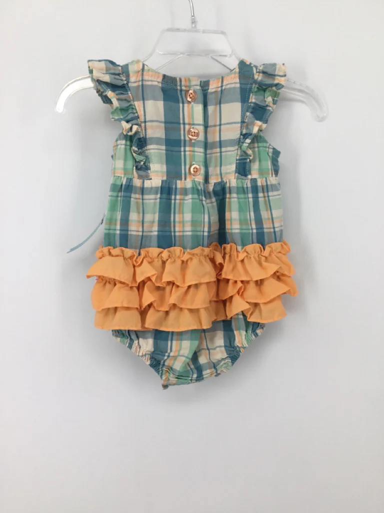 Ruffle Butts Child Size 0-3 Months Blue Outfit - girls - Image 2