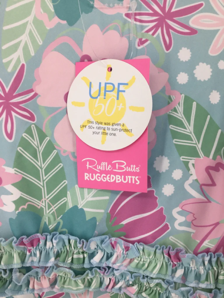 Ruffle Butts Child Size 12-18 Months Blue Swimwear - girls - Image 2