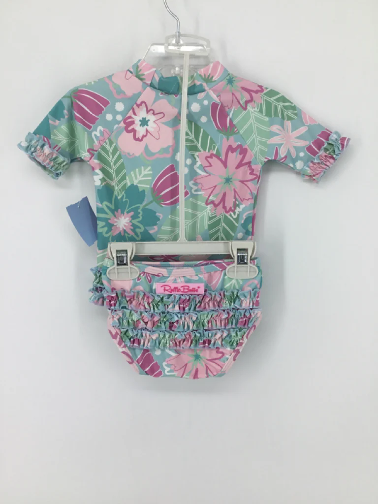 Ruffle Butts Child Size 12-18 Months Blue Swimwear - girls - Image 3