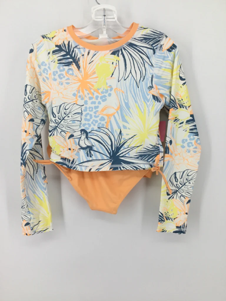 Ruffle Butts Child Size 12 Orange Swimwear - girls - Image 2