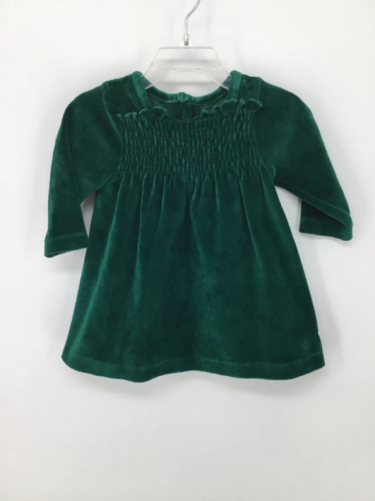 Ruffle Butts Child Size 6-12 Months Green Dress - girls