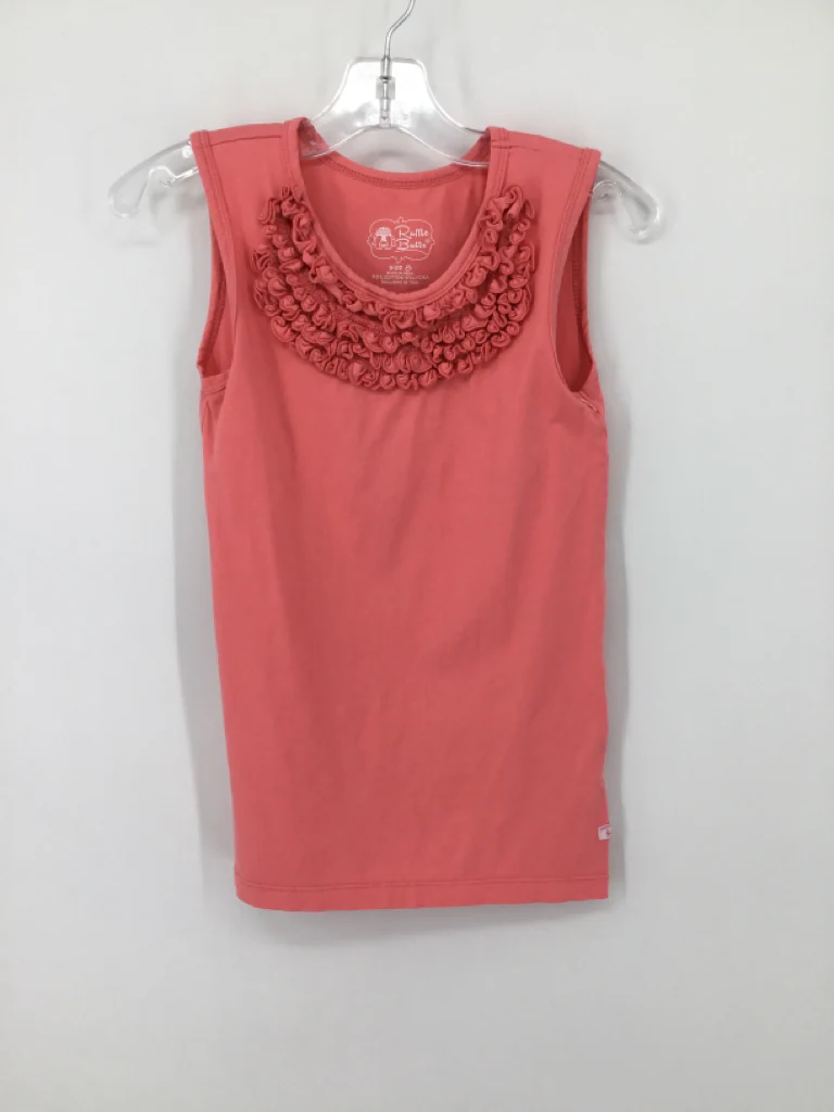 Ruffle Butts Child Size 8 Pink Tank top - girls