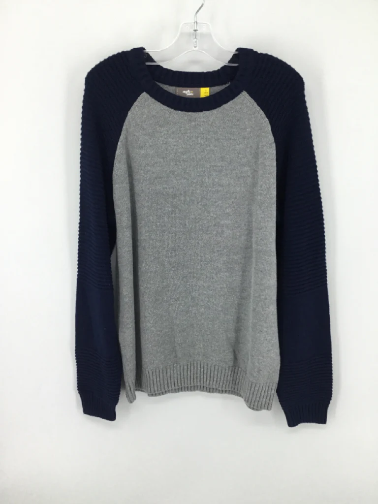 Rumi + Ryder Child Size 12 Gray Solid Sweater - boys