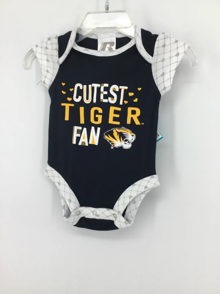Russell Child Size 0-3 Months Black Onesie