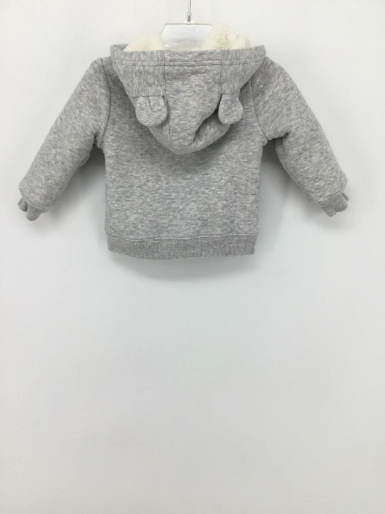 Simple Joys made by Carters Child Size 12 Months Gray Solid Hoodie - boys - Image 2