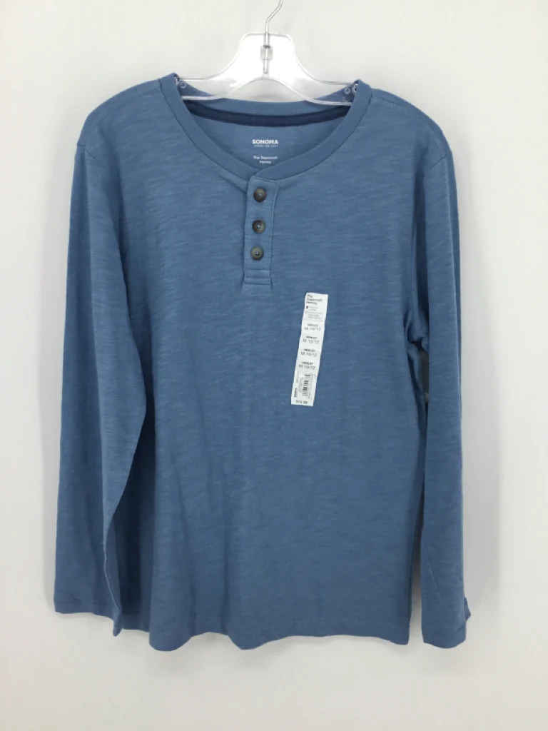 Sonoma Child Size 10 Blue Solid Shirt - boys