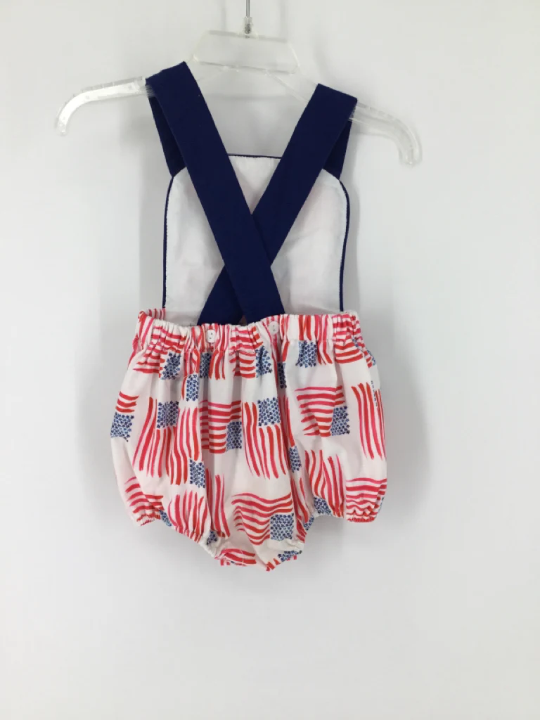 Southern Sass Smocks Child Size 12 Months Red Stars & Stripes Outfit - Image 2