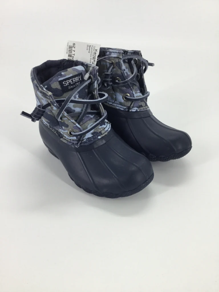 Sperry Child Size 7 Toddler Blue Rain/Snow Boots