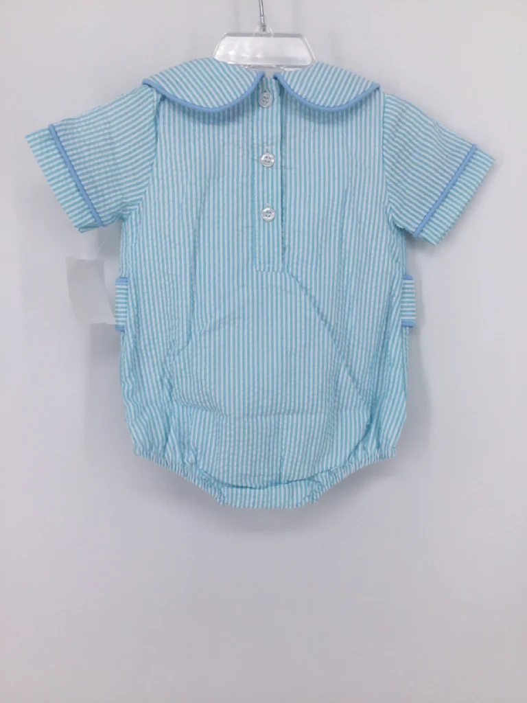 Stitchy Fish Child Size 3 Months Blue Easter Outfit - Image 2