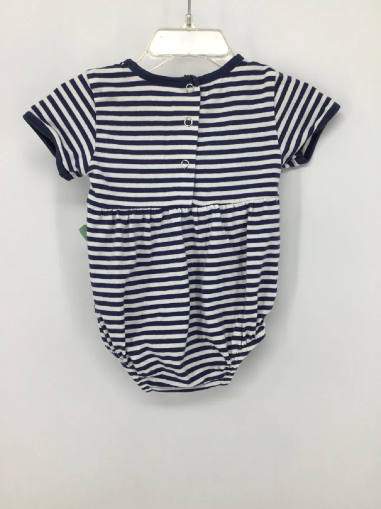 Stitchy Fish Child Size 3 Months Navy Outfit - girls - Image 2