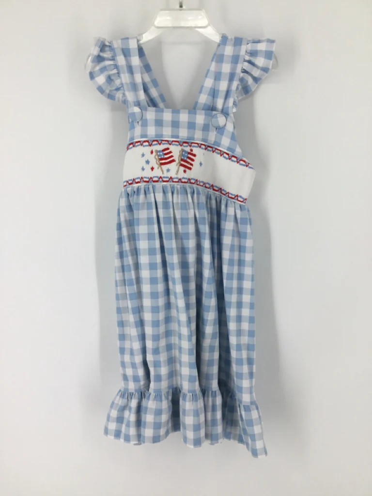 Stitchy Fish Child Size 6 Black Stars & Stripes Dress