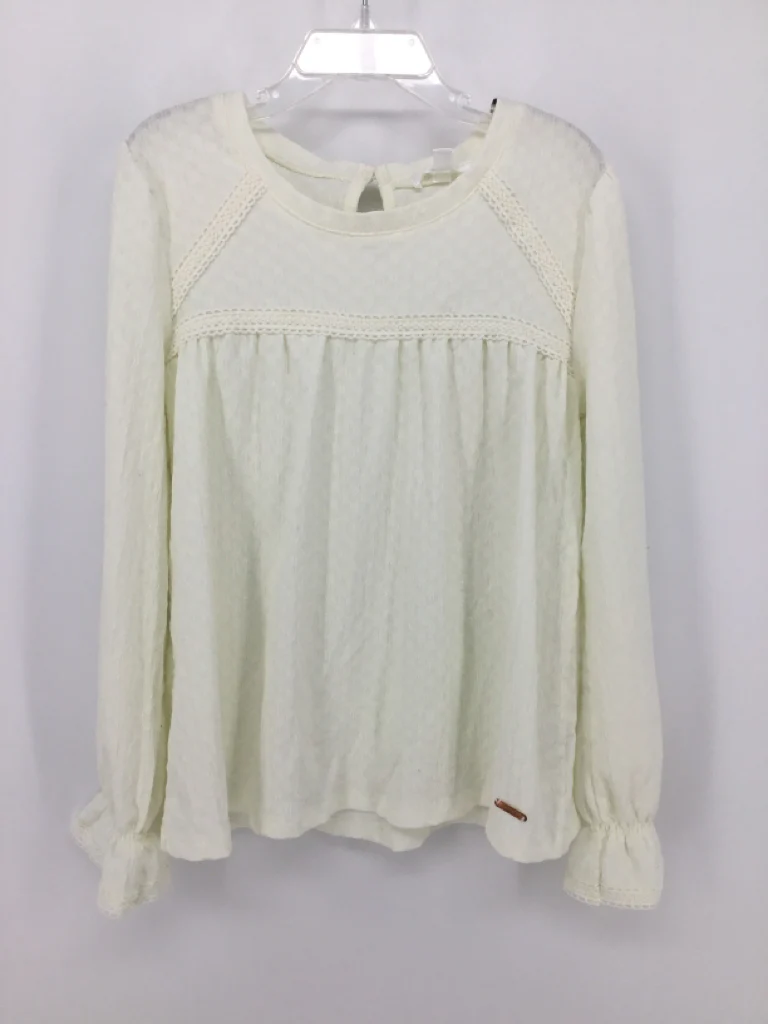 Tahari Child Size 7 Cream Shirt - girls