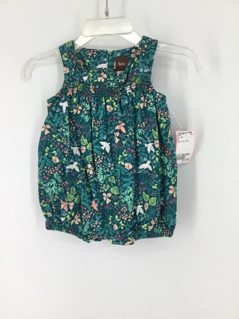 Tea Child Size 0-3 Months Green Outfit - girls