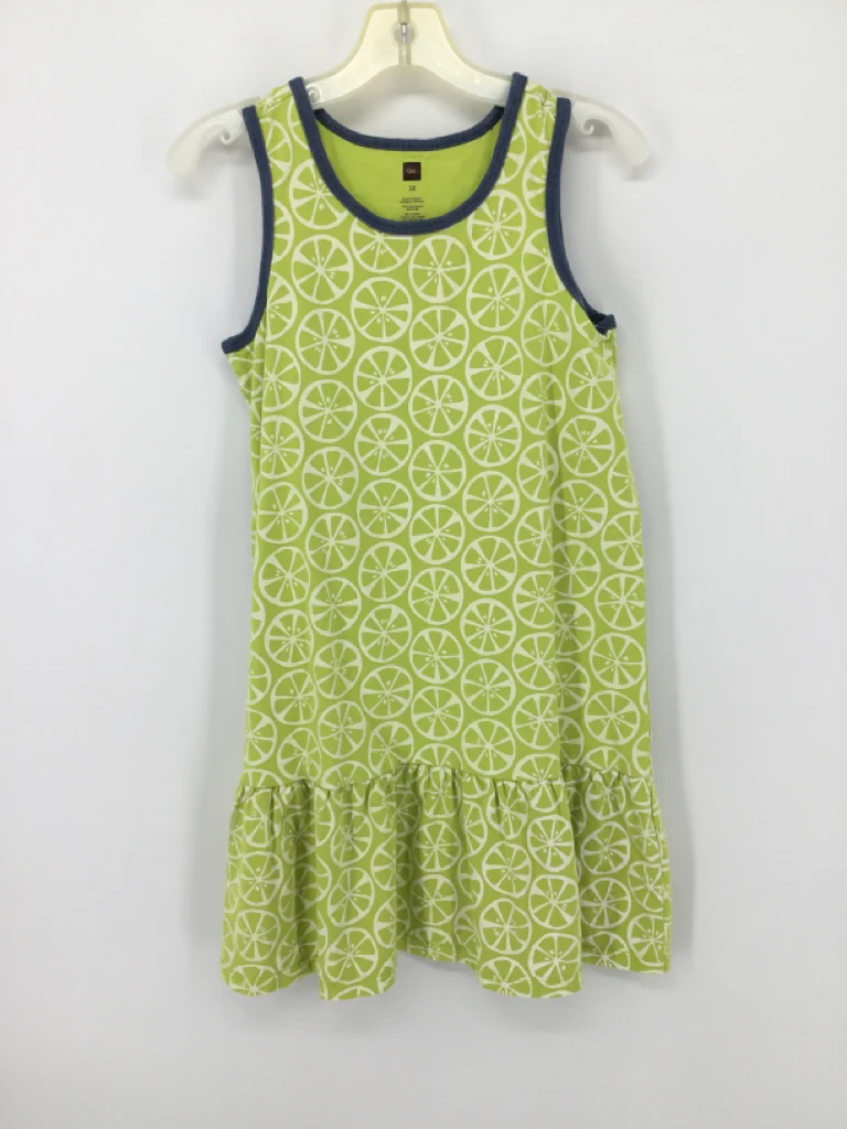Tea Child Size 10 Green Dress - girls