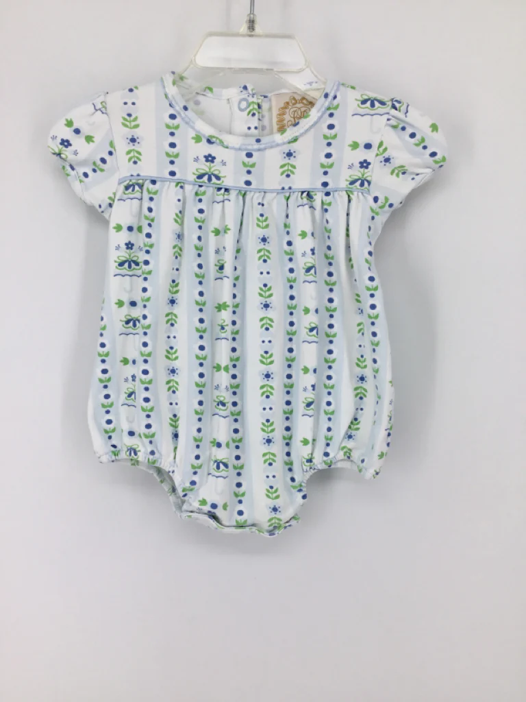 The Beaufort Bonnet Co Child Size 6-12 Months Blue Outfit - girls