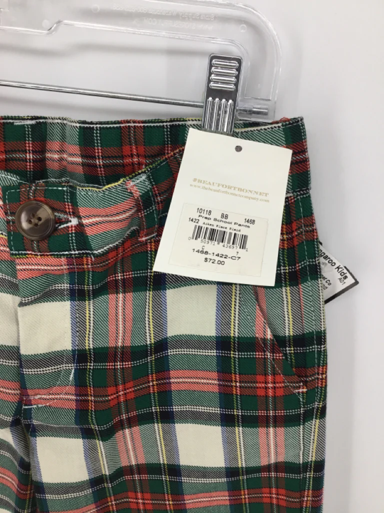 The Beaufort Bonnet Co Child Size 7 Green Plaid Pants - boys - Image 2