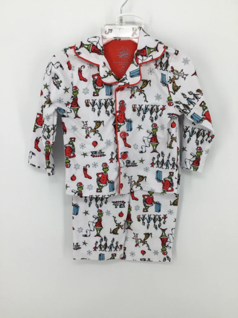 The Grinch Child Size 18 Months White Christmas Pajamas
