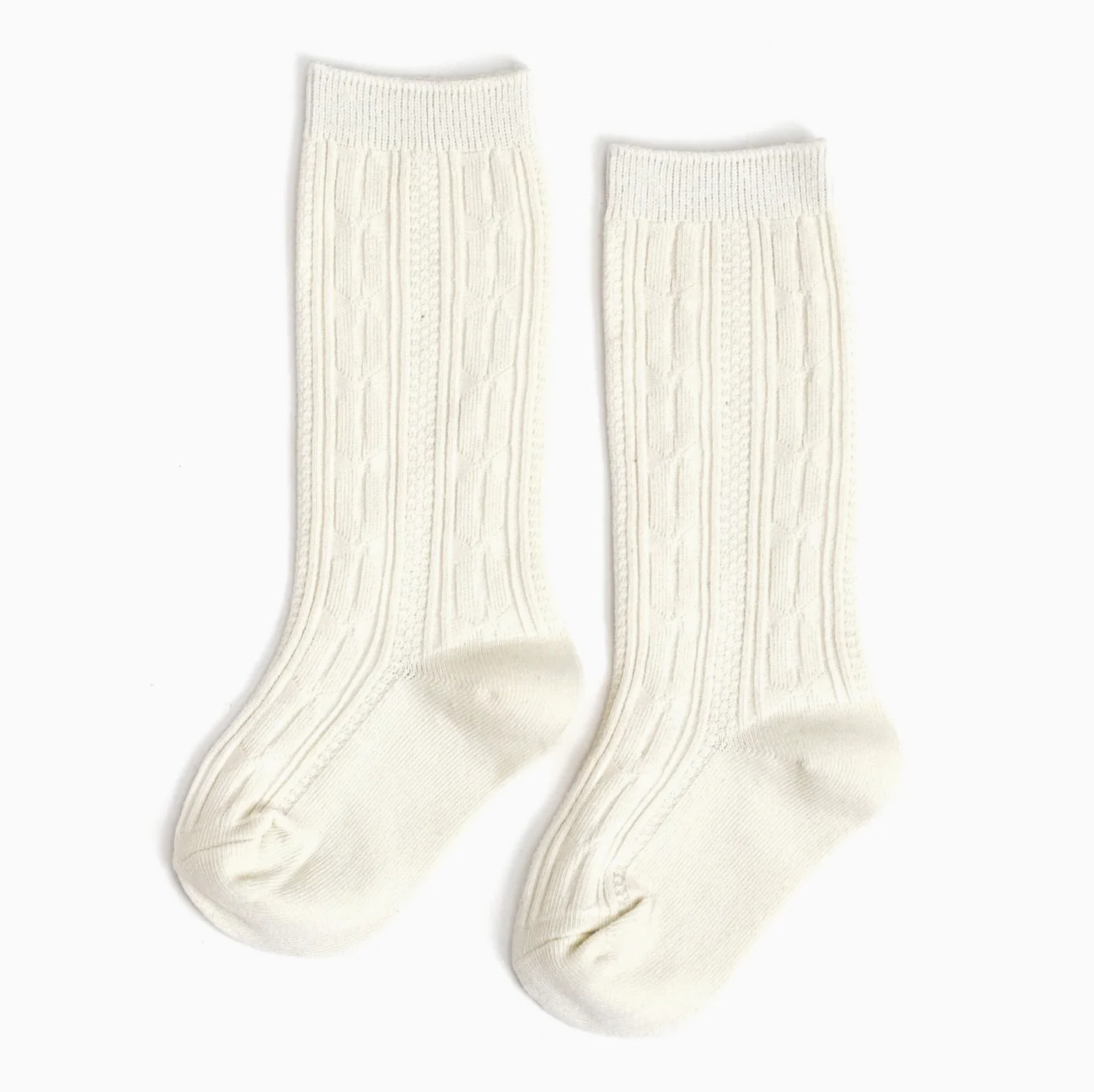 The Little Stocking Co - Cable Knee Socks (Ivory)
