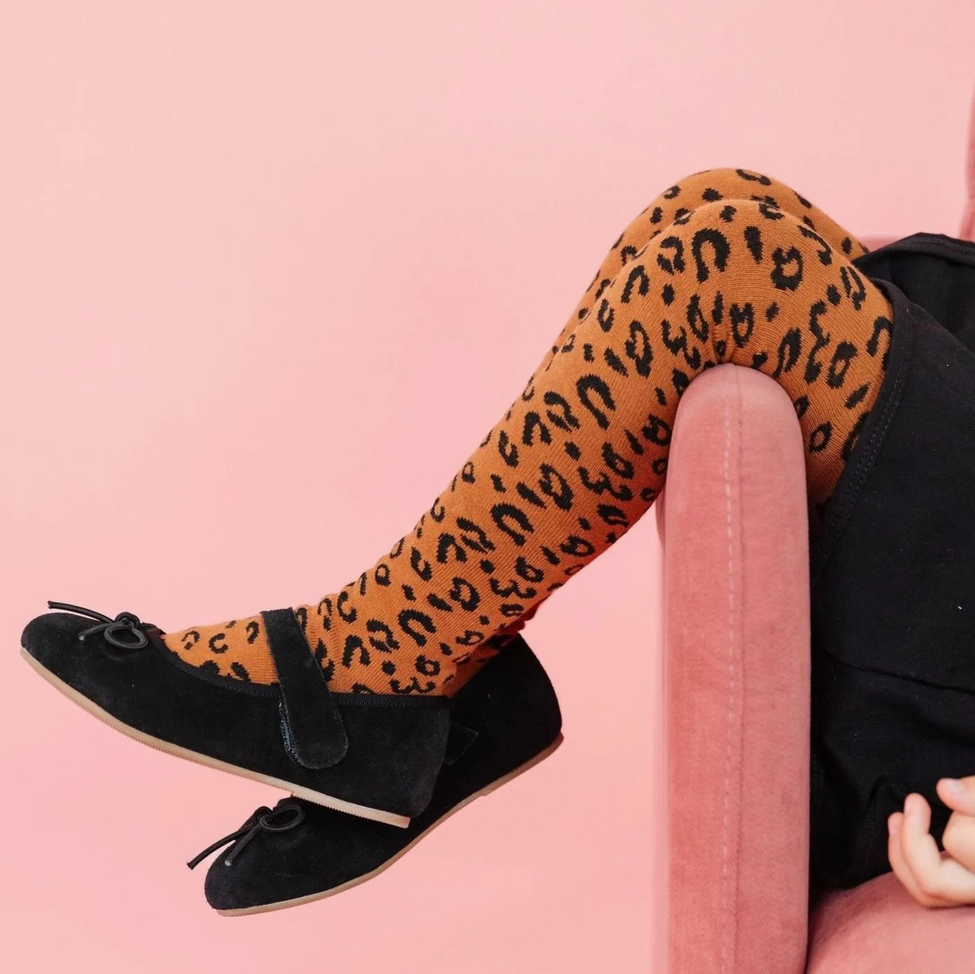 The Little Stocking Co -  Knit Tights (Leopard) - Image 2