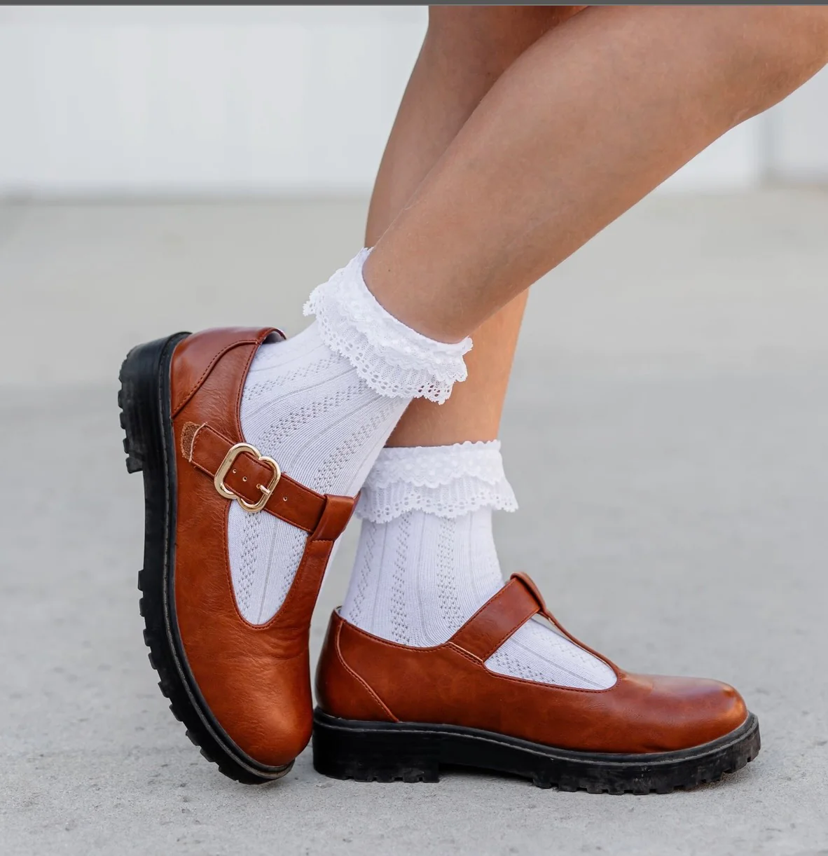The Little Stocking Co - Lace Bobby Socks (White) - Image 4