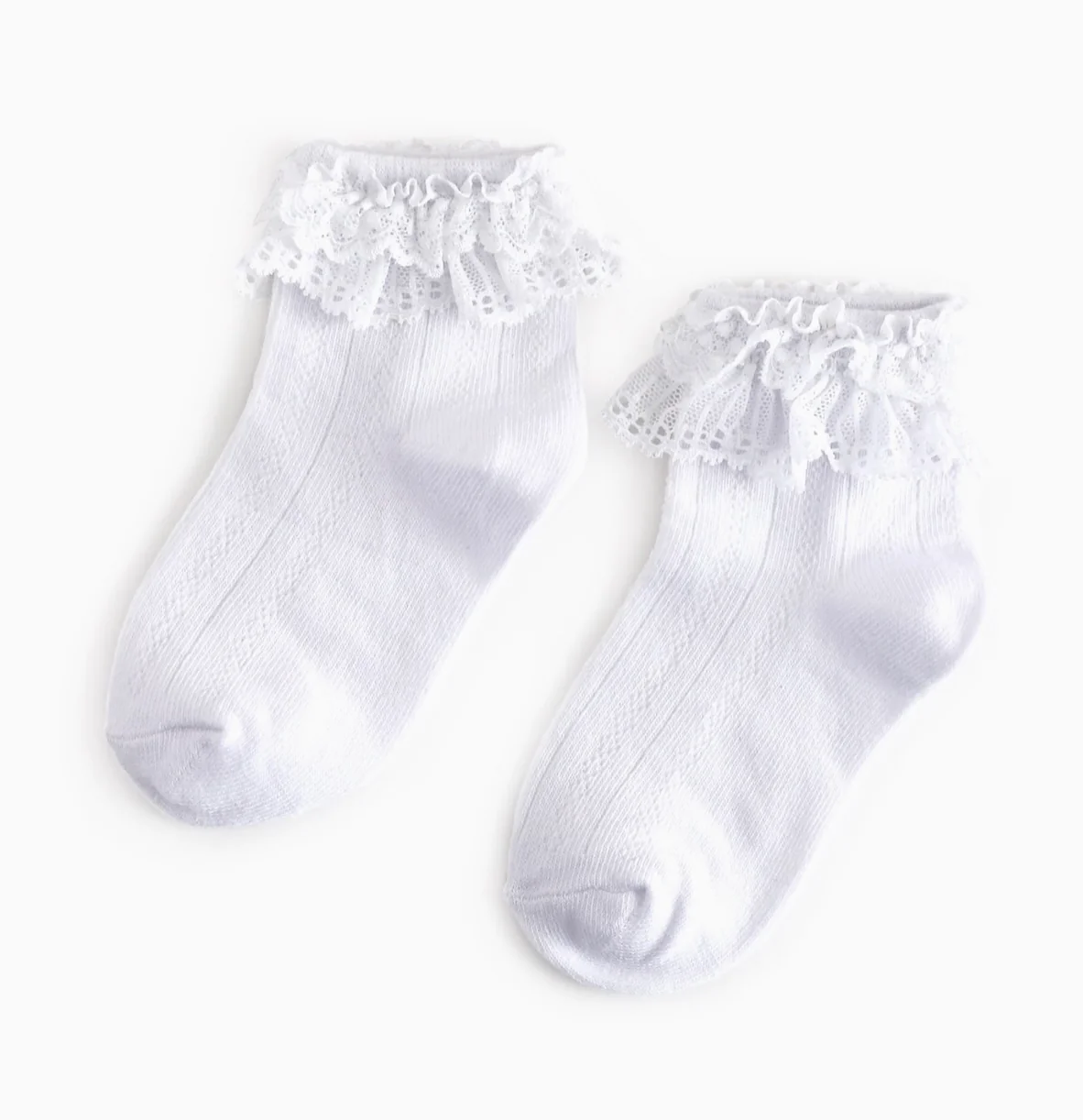 The Little Stocking Co - Lace Bobby Socks (White) - Image 5
