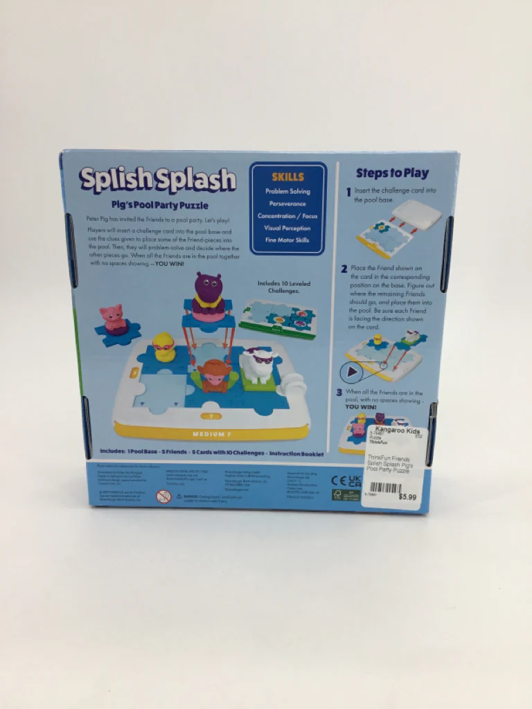 ThinkFun Friends Splish Splash Pig's Pool Party Puzzle - Image 2