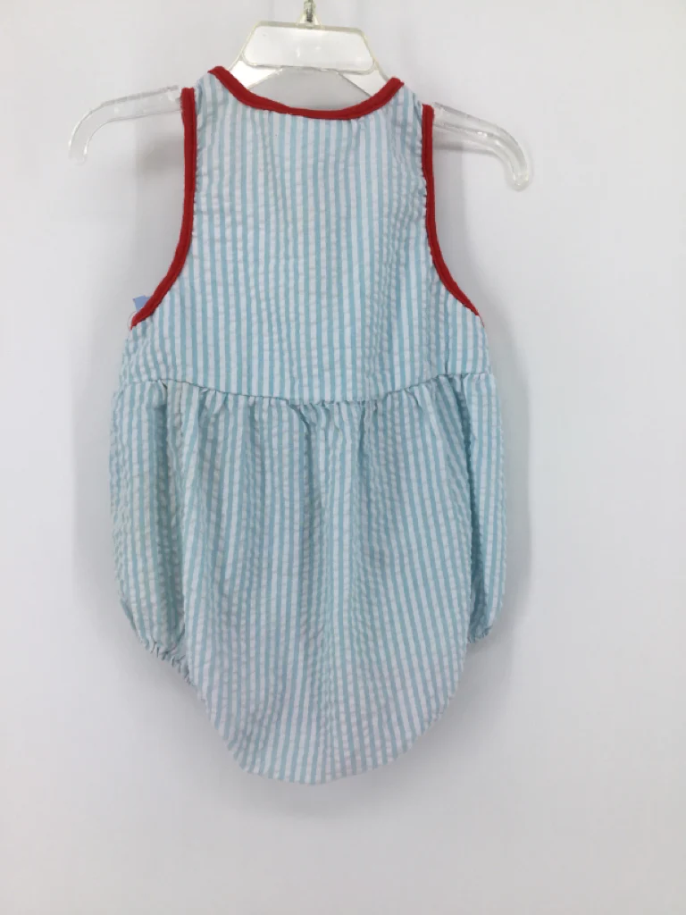Three Sisters Child Size 24 Months Blue Stripe Outfit - boys - Image 2