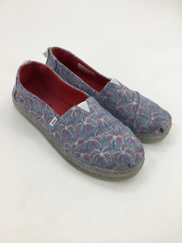 Toms Child Size 3 Youth Blue Sneakers