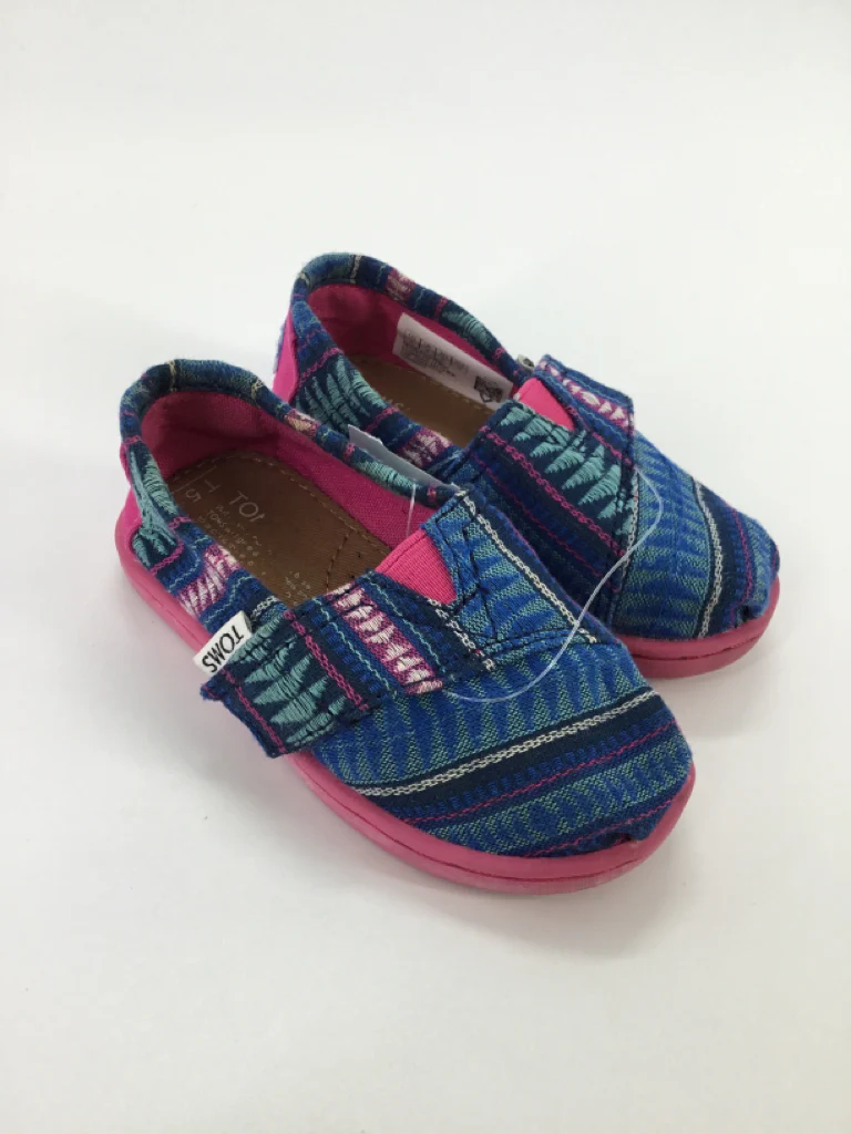 Toms Child Size 5 Toddler Blue Sneakers