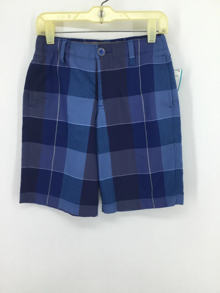Under Armour Child Size 8 Blue Plaid Shorts - boys