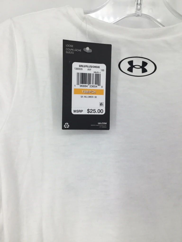 Under Armour Child Size 8 White T-shirt - girls - Image 2