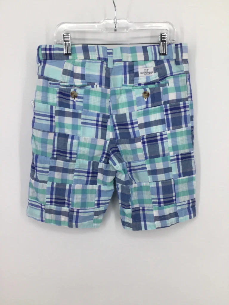 vineyard vines Child Size 12 Blue Plaid Shorts - boys - Image 2
