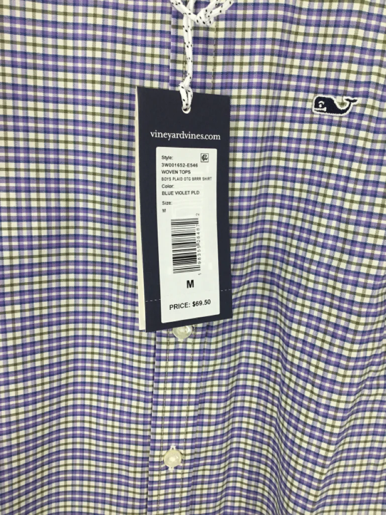 vineyard vines Child Size 12 Purple Plaid Shirt - boys - Image 2