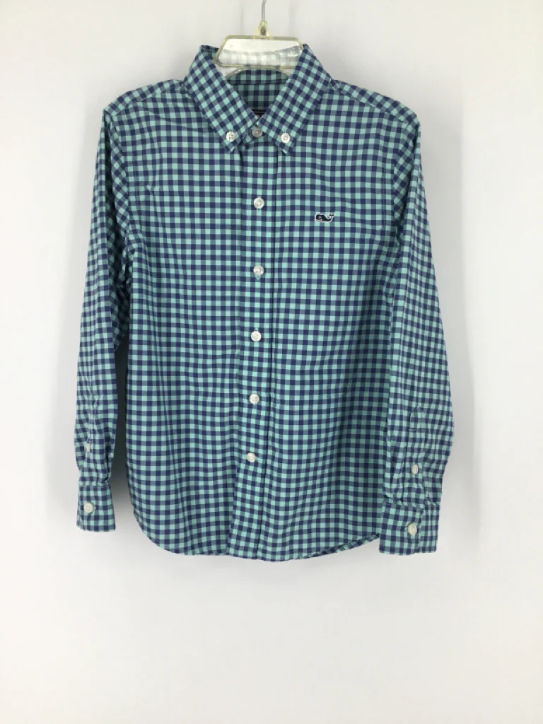 vineyard vines Child Size 5 Blue Gingham Shirt - boys