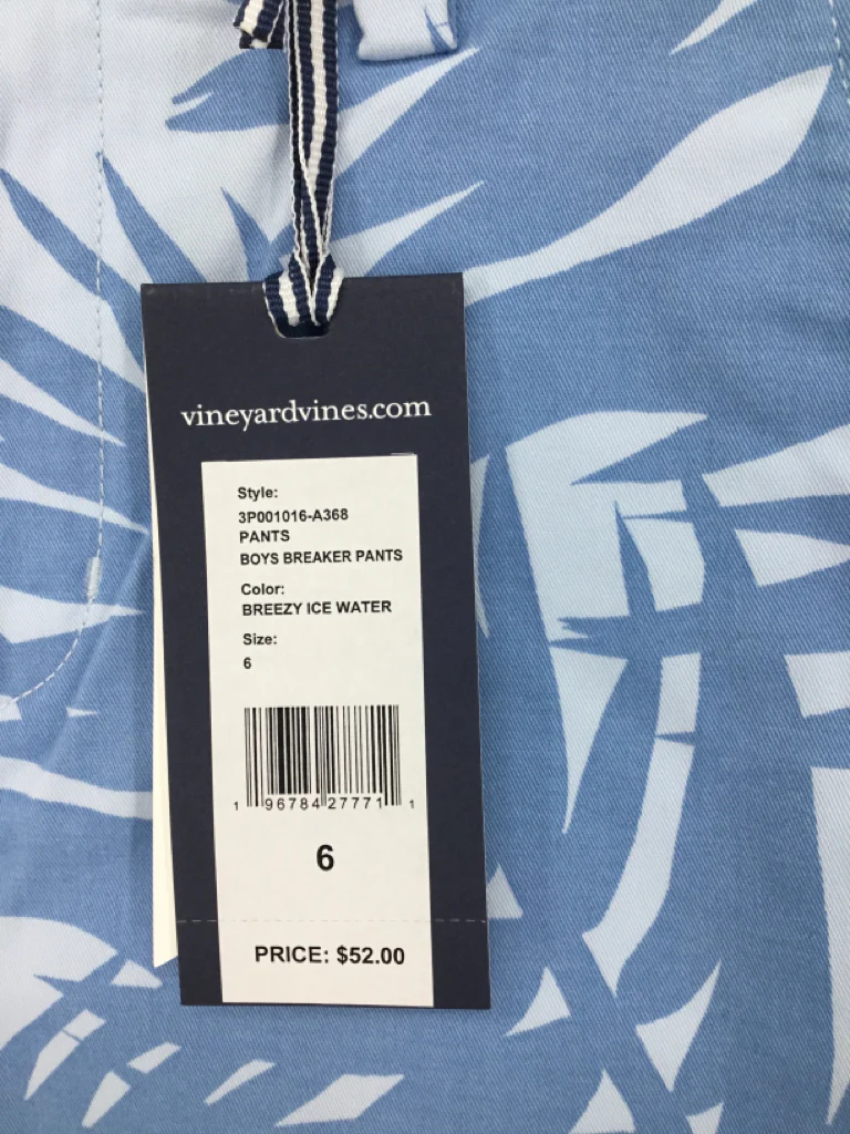 vineyard vines Child Size 6 Blue Print Pants - boys - Image 2